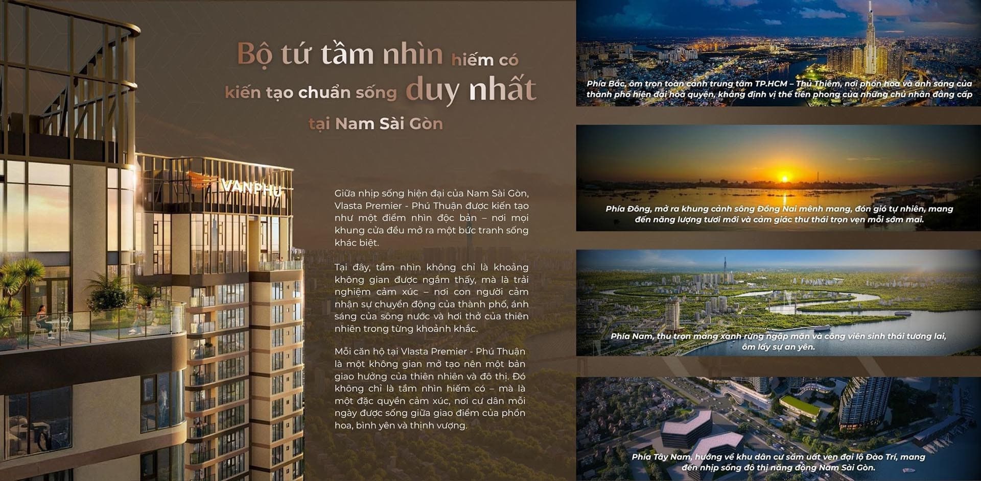 Bộ tứ tầm nhìn của căn hộ Vlasta Premier Nam Sài Gòn