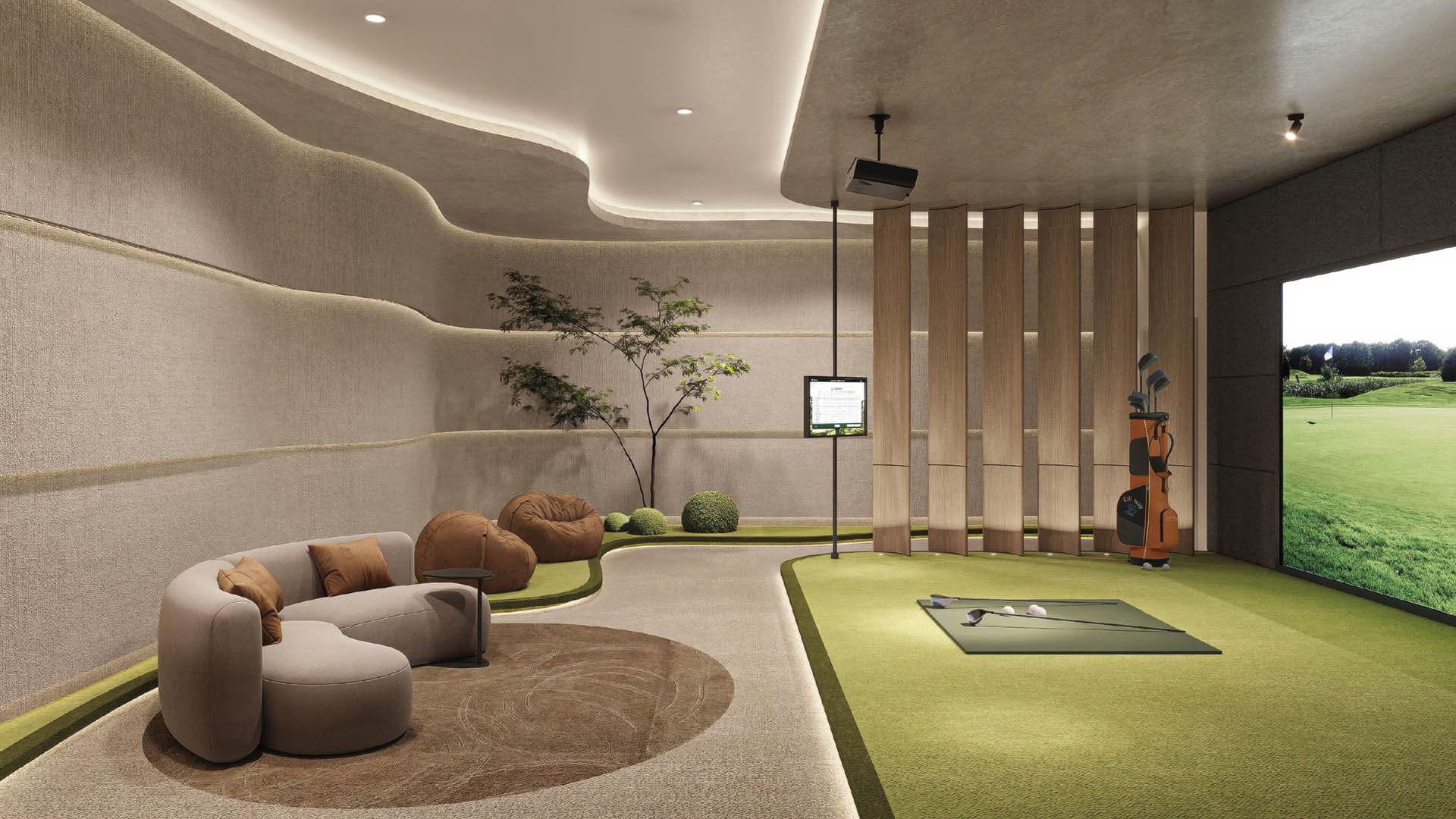 Phòng golf 3D trong dự án Vlasta Premier